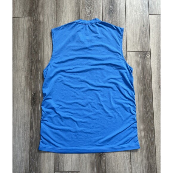 Nike Shirt Mens Medium Blue Striped Court Tennis Performance V Neck Tank - Picture 5 of 10